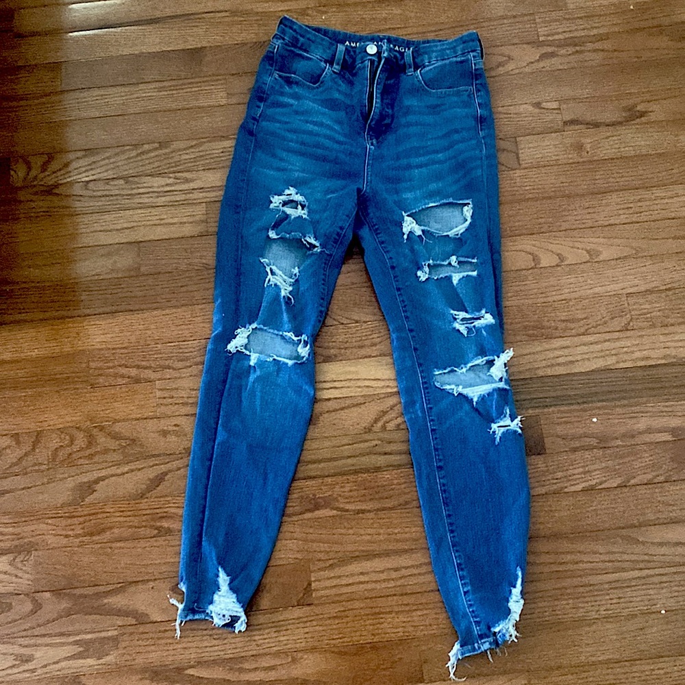 these are American eagle jeans and have only been worn once or twice!!